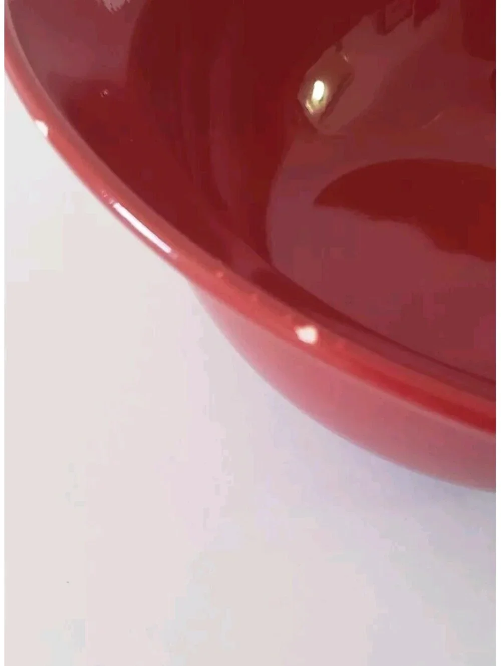 Red Earthenware Bowl Made in Spain Pier 1 Christmas Festive Holidays Serving 10
